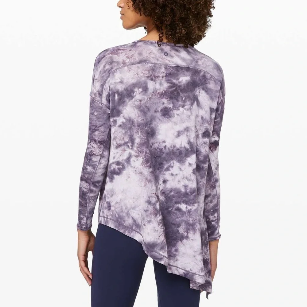 Lululemon To The Point Long Sleeve *Mist, Diamond‎ Dye Glacier Grey Moonwalk